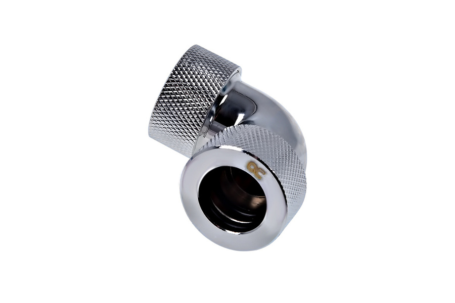 Zdjęcie produktu: Alphacool HT 16mm HardTube compression fitting 90° L-connector - knurled - chrome