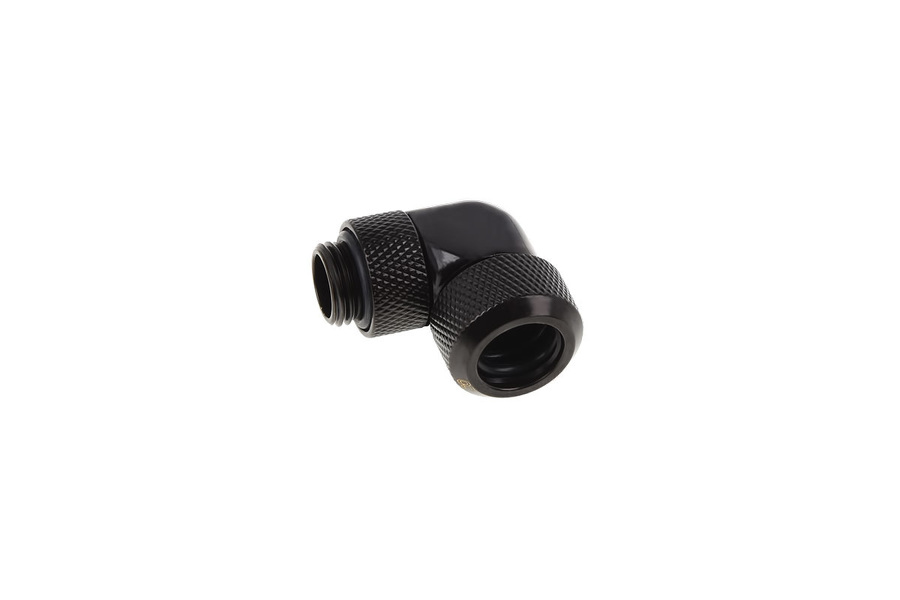 Zdjęcie produktu: Alphacool Eiszapfen 13mm HardTube compression fitting 90° rotatable G1/4 - knurled - deep black Zdjęcie produktu: Alphacool Eiszapfen 13mm HardTube compression fitting 90° rotatable G1/4 - knurled - deep black
