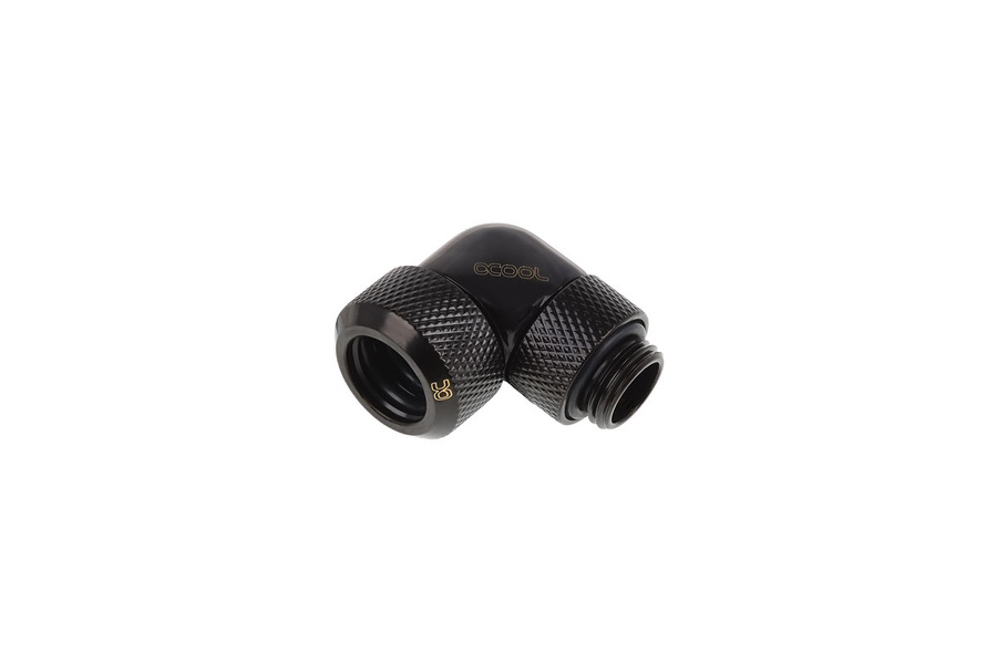 Zdjęcie produktu: Alphacool Eiszapfen 13mm HardTube compression fitting 90° rotatable G1/4 - knurled - deep black Zdjęcie produktu: Alphacool Eiszapfen 13mm HardTube compression fitting 90° rotatable G1/4 - knurled - deep black