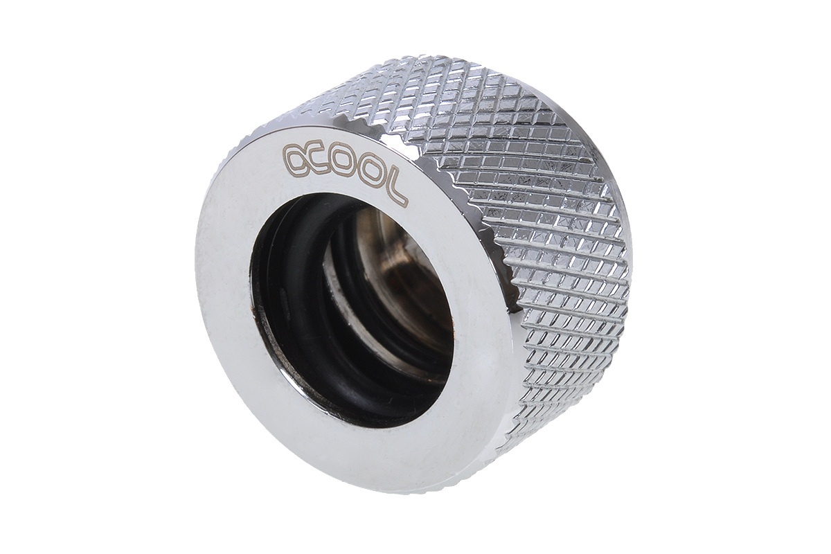 Alphacool HT 13mm HardTube compression fitting G1/4 - knurled - chrome