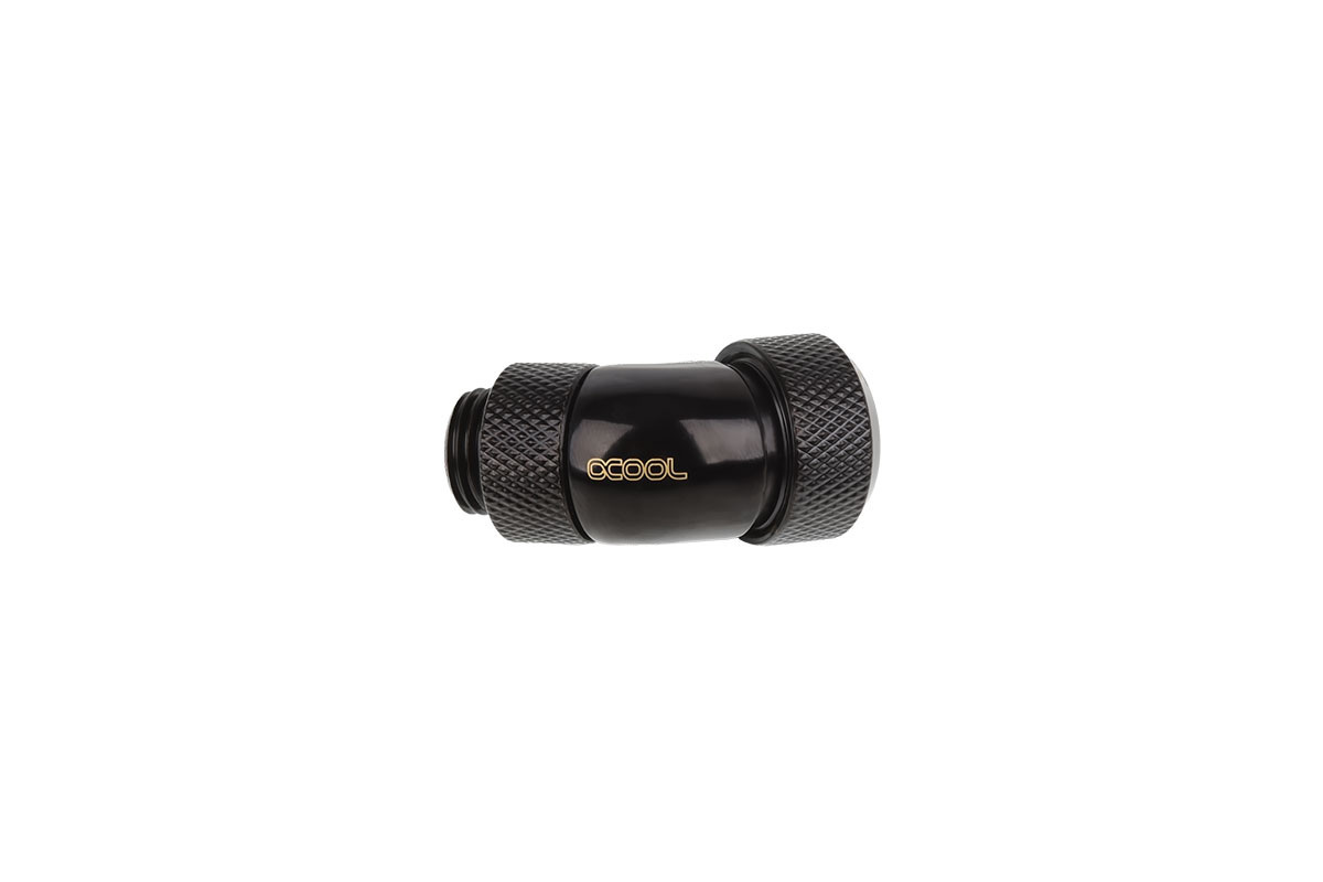 Alphacool Eiszapfen 13mm HardTube compression fitting 45° rotatable G1/4 - knurled - deep black