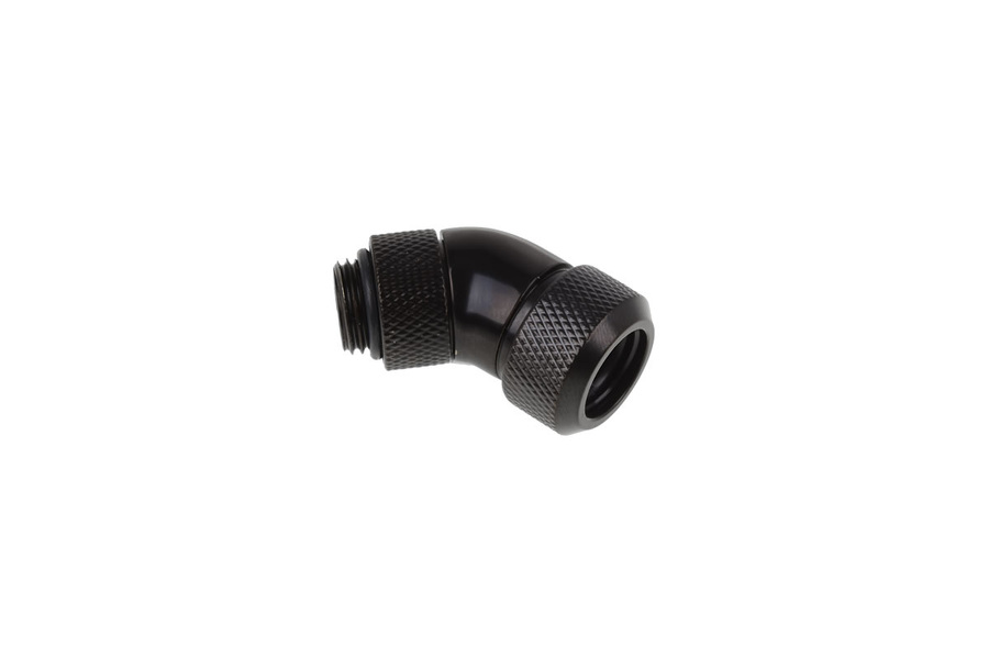 Zdjęcie produktu: Alphacool Eiszapfen 13mm HardTube compression fitting 45° rotatable G1/4 - knurled - deep black