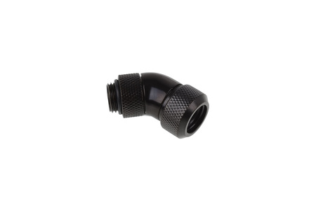 Miniatura produktu: Alphacool Eiszapfen 13mm HardTube compression fitting 45° rotatable G1/4 - knurled - deep black
