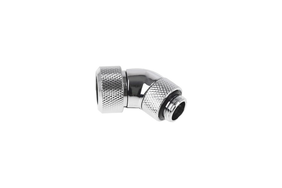 Zdjęcie produktu: Alphacool Eiszapfen 13mm HardTube compression fitting 45° rotatable G1/4 - knurled - chrome Zdjęcie produktu: Alphacool Eiszapfen 13mm HardTube compression fitting 45° rotatable G1/4 - knurled - chrome