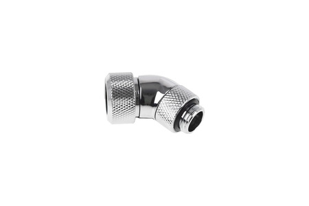 Miniatura produktu: Alphacool Eiszapfen 13mm HardTube compression fitting 45° rotatable G1/4 - knurled - chrome