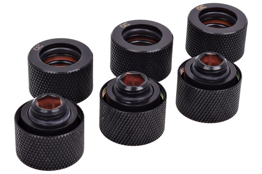Zdjęcie produktu: Złączka prosta Alphacool HT 16mm HardTube G1/4 - Deep Black (6 szt.)