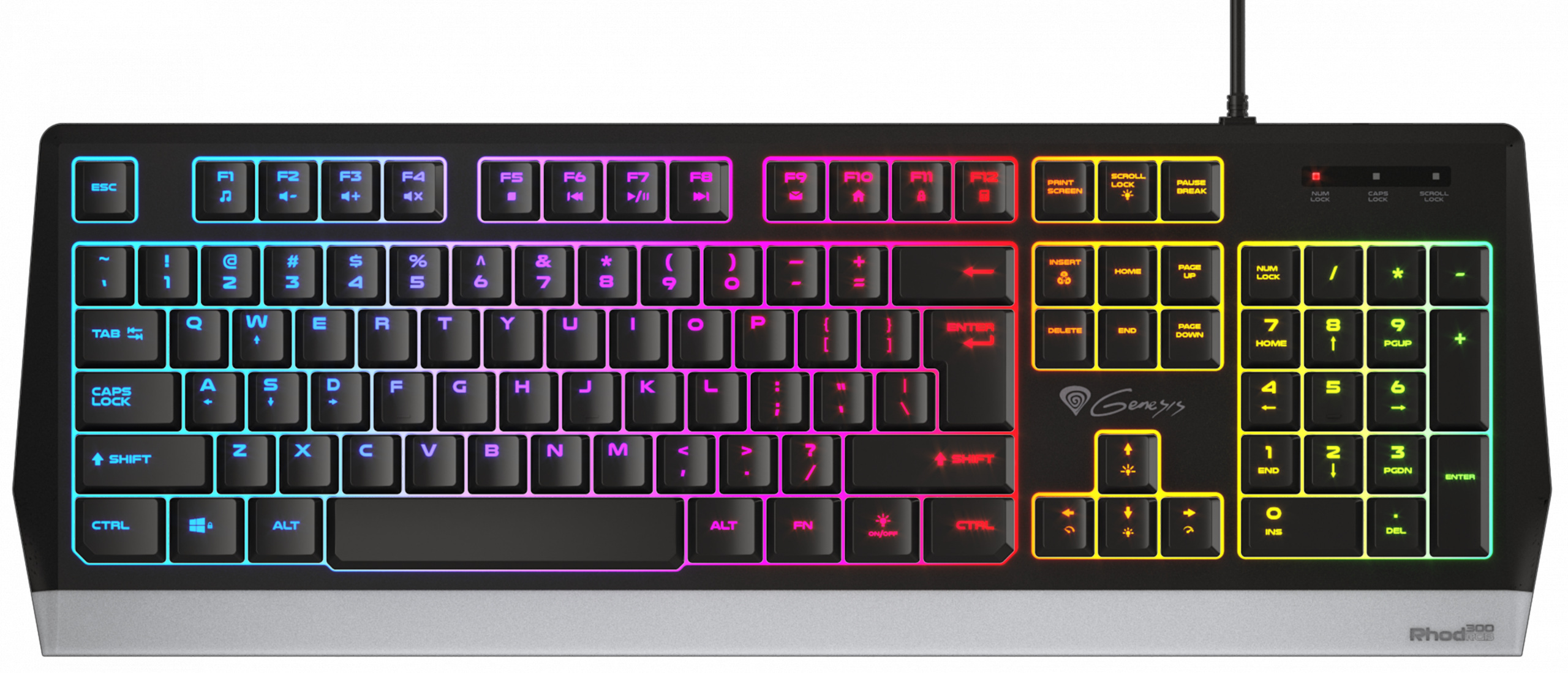 Klawiatura Genesis Rhod 300 RGB RU, podświetlana dla graczy