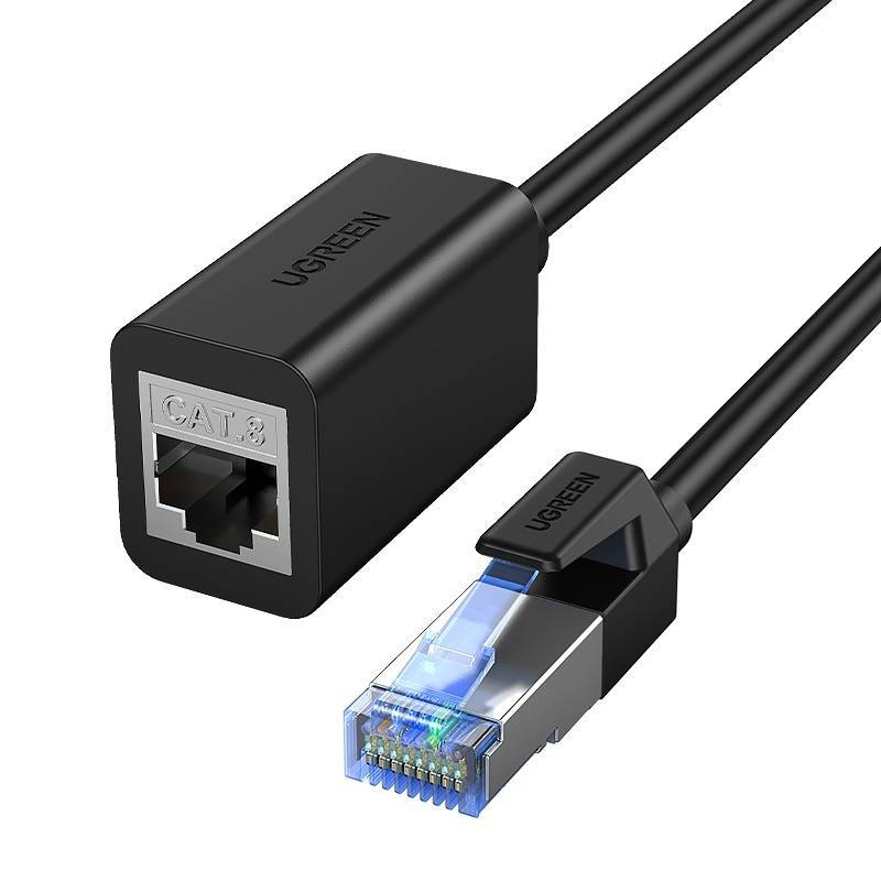 Ugreen NW192 Przedłużacz Ethernet RJ45, Cat. 8, 40000 Mbps/ 40 Gbps, S/FTP, 1m, (czarny) (50199)