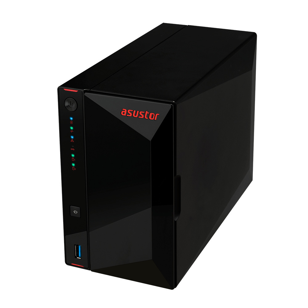 Serwer plików Asustor NIMBUSTOR 2 AS5202T 2-bay, Intel Celeron J4005 Dwurdzeniowy 2.0GHz, 4GB RAM DDR4. 2x2.5 GbE LAN, 3x USB 3.2. HDMI 2.0a