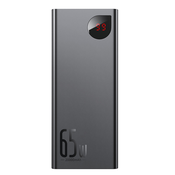 Zdjęcie produktu: Powerbank Baseus Adaman Metal, 20000mAh, PD, QC 3.0, 65W, 2xUSB + USB TYP-C + micro USB - czarny (PPIMDA-D01)