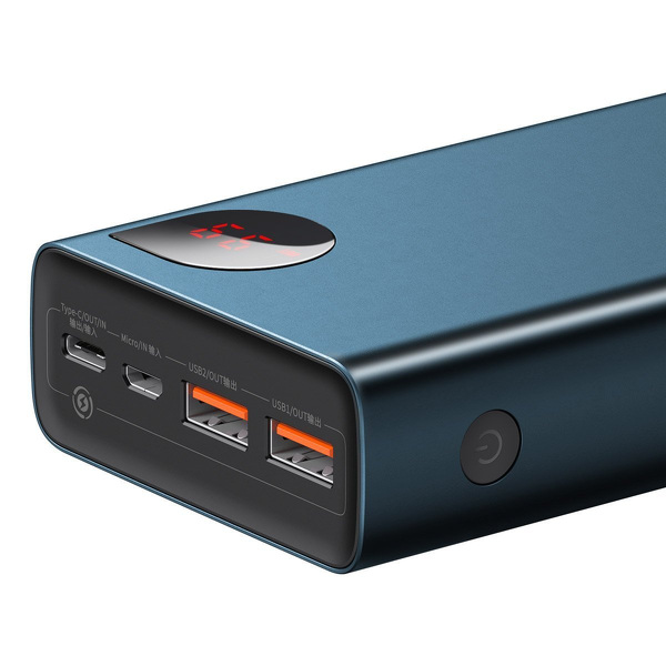 Zdjęcie produktu: Powerbank Baseus Adaman Metal, 20000mAh, PD, QC 3.0, 65W, 2xUSB + USB TYP-C + micro USB - niebieski (PPIMDA-D03) Zdjęcie produktu: Powerbank Baseus Adaman Metal, 20000mAh, PD, QC 3.0, 65W, 2xUSB + USB TYP-C + micro USB - niebieski (PPIMDA-D03)