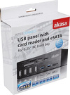 Miniatura zdjęcia: Akasa AK-HC-05BKV2 wewnętrzny czytnik kart 5.25", 2x USB 3.0, 4x USB 2.0, 1x eSATA, czarny