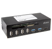 Miniatura zdjęcia: Akasa AK-HC-05U3BK wewnętrzny czytnik kart 5.25", 2x USB 3.0, 4x USB 2.0, 1x eSATA, czarny