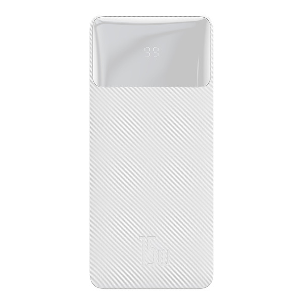 Zdjęcie produktu: Powerbank Baseus Bipow 20000mAh, 2xUSB, USB TYP-C, 15W - biały (PPDML-J02)
