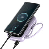 Miniatura zdjęcia: Powerbank Baseus Qpow z kablem Lightning, 20000mAh, IP, USB, USB TYP-C, 20W - fioletowy (PPQD-H05)
