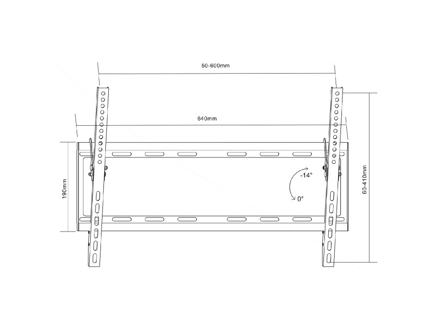 Uchwyt do telewizora Maclean, max. VESA 600x400, 37-70", do 55kg, (MC-605N)