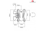 Miniatura zdjęcia: Uchwyt do telewizora lub monitora Maclean, max. VESA 100x100, 13-27", do 20kg, czarny (MC-670)