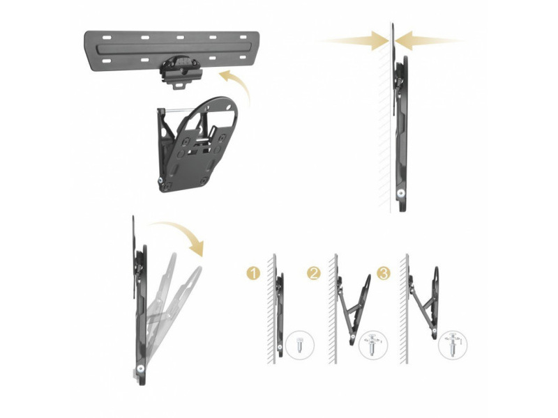 Zdjęcie produktu: Uchwyt do telewizora Maclean, max. VESA 110x108, 49"-65", do 50kg, kompatybilny z telewizorami Samsung QLED Q7/Q8/Q9 (MC-806)