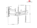 Miniatura zdjęcia: Uchwyt do telewizora lub monitora Maclean, uniwersalny, max. VESA 400x400, 26-55", do 30kg, czarny, (MC-761)