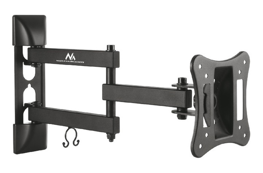 Zdjęcie produktu: Uchwyt do telewizora lub monitora Maclean, uniwersalny, max. VESA 100x100, 13-27", do 15 kg, czarny, (MC-719)