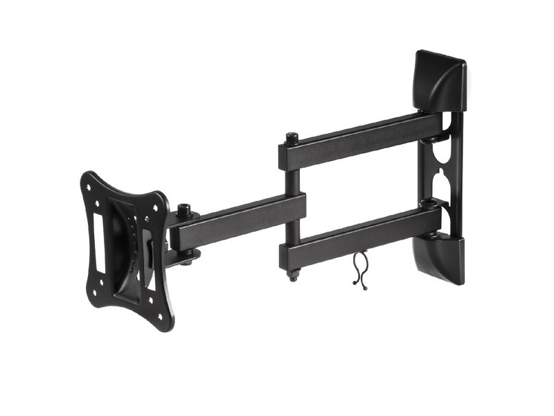 Zdjęcie produktu: Uchwyt do telewizora lub monitora Maclean, uniwersalny, max. VESA 100x100, 13-27", do 15 kg, czarny, (MC-719)