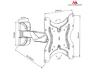 Miniatura zdjęcia: Uchwyt do telewizora lub monitora Maclean, max. VESA 200x200, 13-42", do 25kg, czarny, (MC-741)