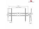 Miniatura zdjęcia: Uchwyt do telewizora Maclean, max. VESA 600x900, 60-100", do 70kg, czarny, (MC-750)