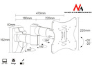 Miniatura zdjęcia: Uchwyt do telewizora lub monitora Maclean, uniwersalny, max. VESA 200x200, 23-42", do 30 kg, srebrny (MC-503A S)