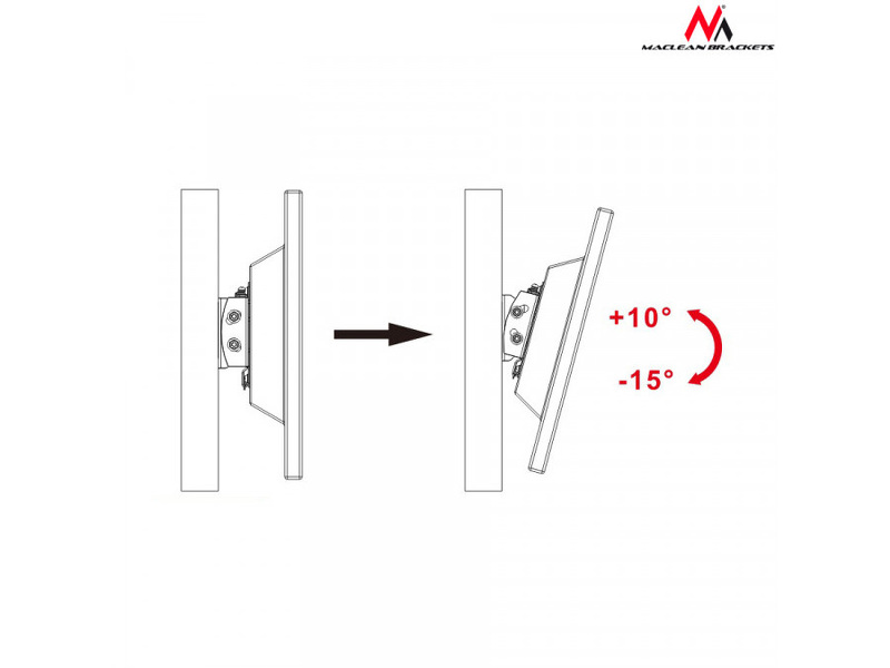 Zdjęcie produktu: Uchwyt do telewizora Maclean, max. VESA 100x100, 13-27", do 20kg, czarny, (MC-596)