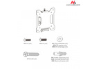 Miniatura zdjęcia: Uchwyt do telewizora Maclean, max. VESA 100x100, 13-27", do 20kg, czarny, (MC-596)