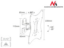 Miniatura zdjęcia: Uchwyt do telewizora lub monitora Maclean, uniwersalny, max. VESA 200x200, 23-42", do 30kg, srebrny, (MC-501A S)