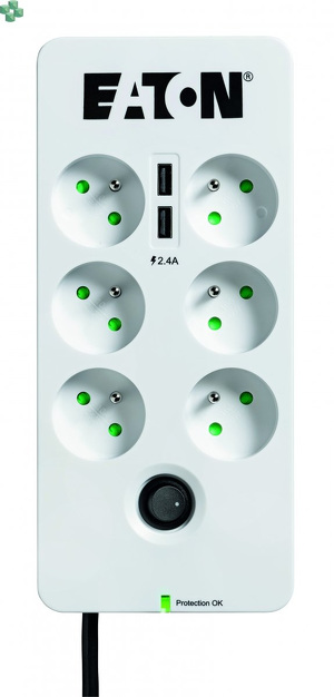 Miniatura produktu: Eaton Protection Box 6x FR Tel@ USB Miniatura produktu: Eaton Protection Box 6x FR Tel@ USB
