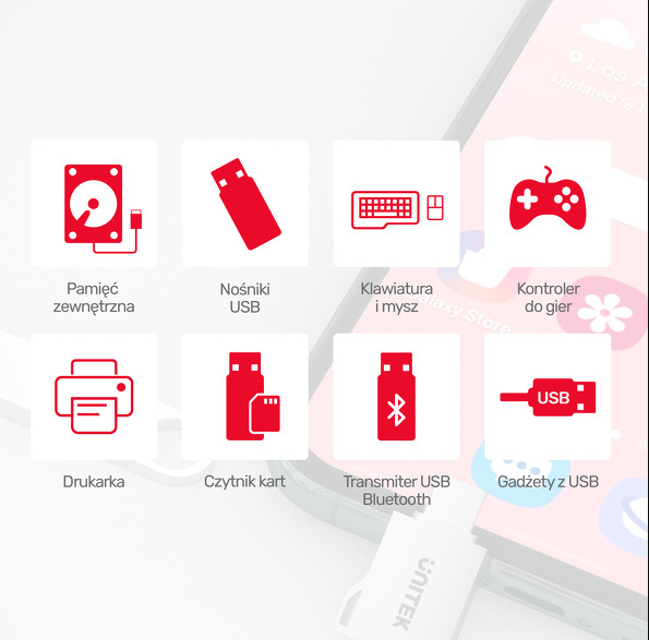 Unitek adapter OTG USB-A na USB TYP-C 3.1 Gen1 (A1025GNI)