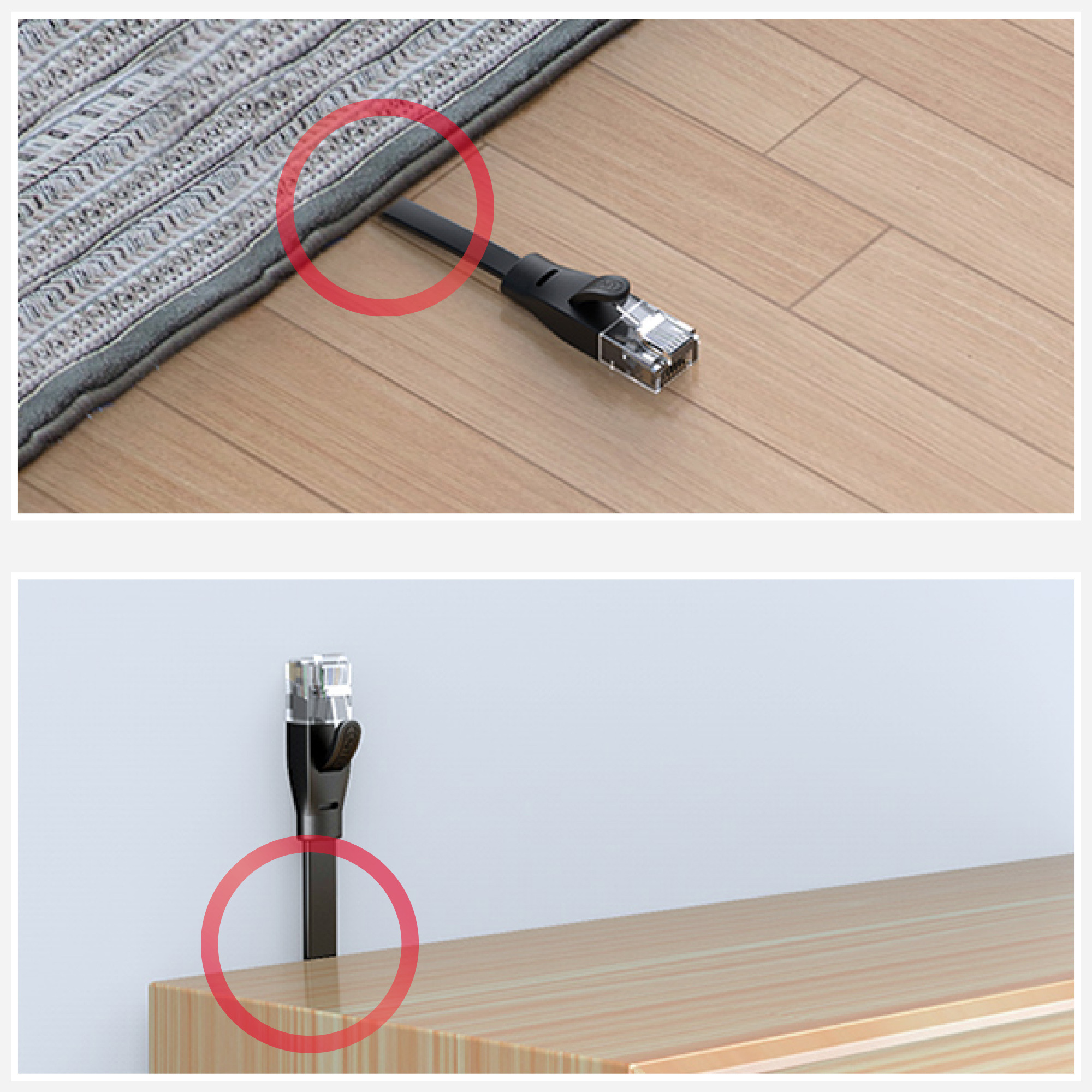 Patch Cable CAT.6 czarny Unitek 0,5m płaski (C1808GBK)