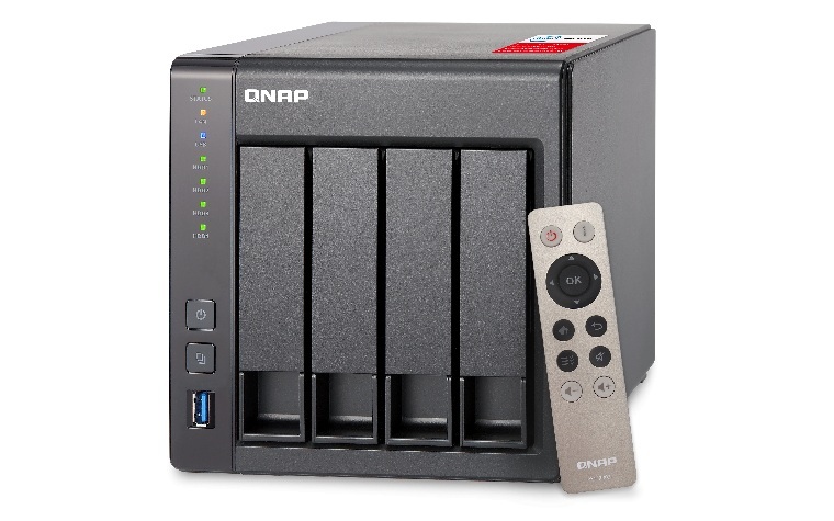 Serwer plików QNAP TS-451+ -2G rozbudowany do 8G, 4-bay TurboNAS, SATA 6G, Celeron 2.0G quad, 8G RAM, 2xGbE LAN, 2xUSB 3.0, HDMI