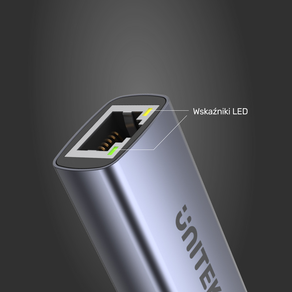 Zdjęcie produktu: Adapter USB TYP-C 3.1 GEN 1 to Ethernet 10/100/1000Mbps, PD 100W Unitek (U1323A) Zdjęcie produktu: Adapter USB TYP-C 3.1 GEN 1 to Ethernet 10/100/1000Mbps, PD 100W Unitek (U1323A)