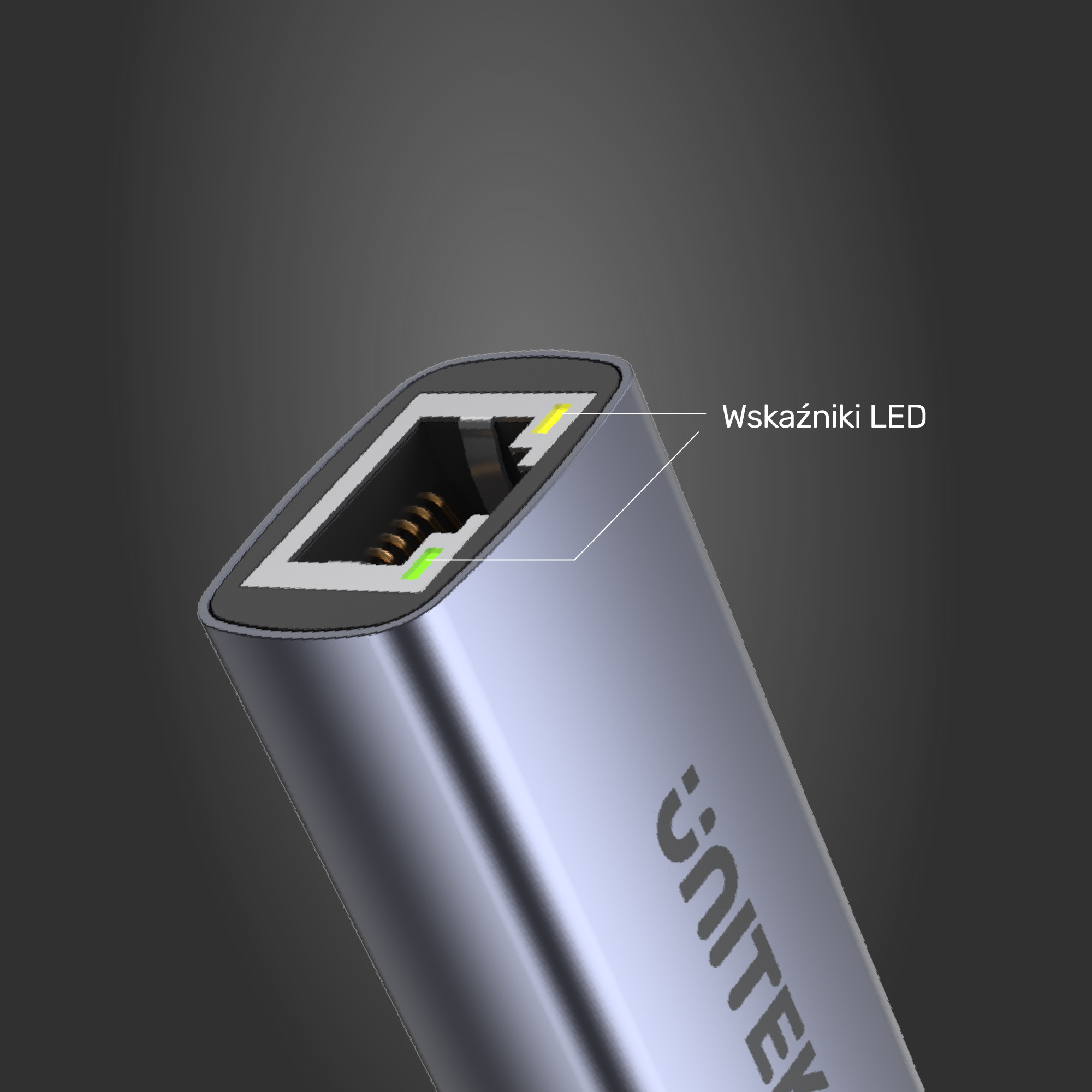 Adapter USB TYP-C 3.1 GEN 1 to Ethernet 10/100/1000Mbps, PD 100W Unitek (U1323A) Adapter USB TYP-C 3.1 GEN 1 to Ethernet 10/100/1000Mbps, PD 100W Unitek (U1323A)