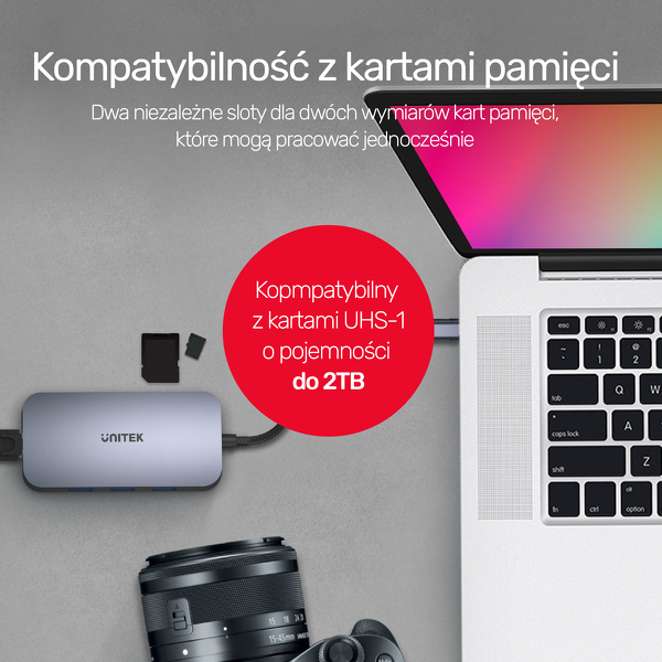 Zdjęcie produktu: Unitek HUB USB TYP-C (D1071A)