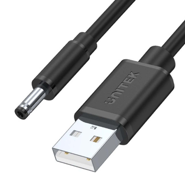 Zdjęcie produktu: Unitek kabel zasilający USB - wtyk DC 3.5/1.35 mm (Y-C495BK) 1m