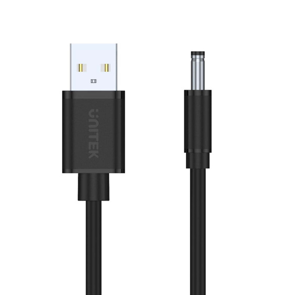 Zdjęcie produktu: Unitek kabel zasilający USB - wtyk DC 3.5/1.35 mm (Y-C495BK) 1m