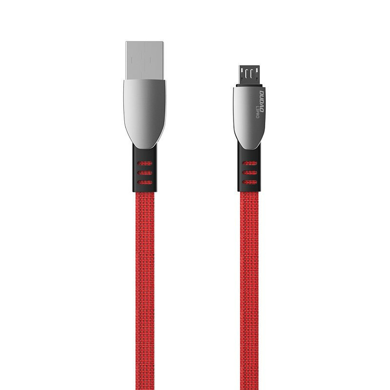 Kabel przewód pleciony USB - micro USB Dudao 100cm 5A - czerwony (L3PROM red)