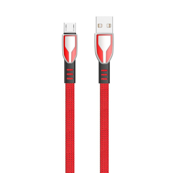 Zdjęcie produktu: Kabel przewód pleciony USB - micro USB Dudao 100cm 5A - czerwony (L3PROM red)