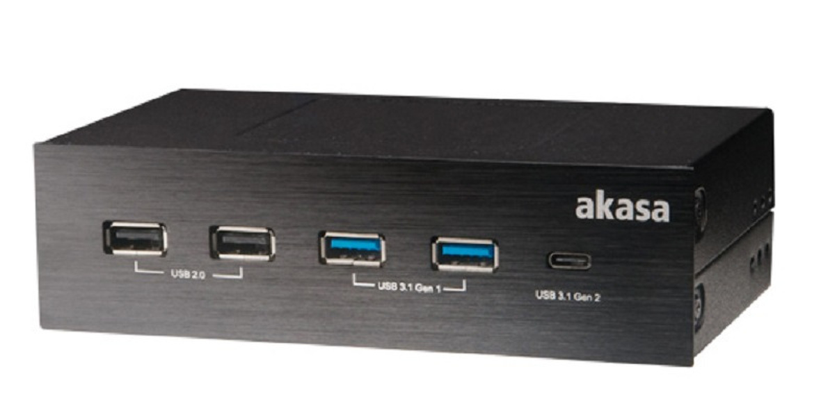 Zdjęcie produktu: Panel Akasa AK-HC-11BK USB 3.1 Gen2 Type-C 5.25" czarny