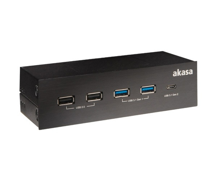 Zdjęcie produktu: Panel Akasa AK-HC-11BK USB 3.1 Gen2 Type-C 5.25" czarny