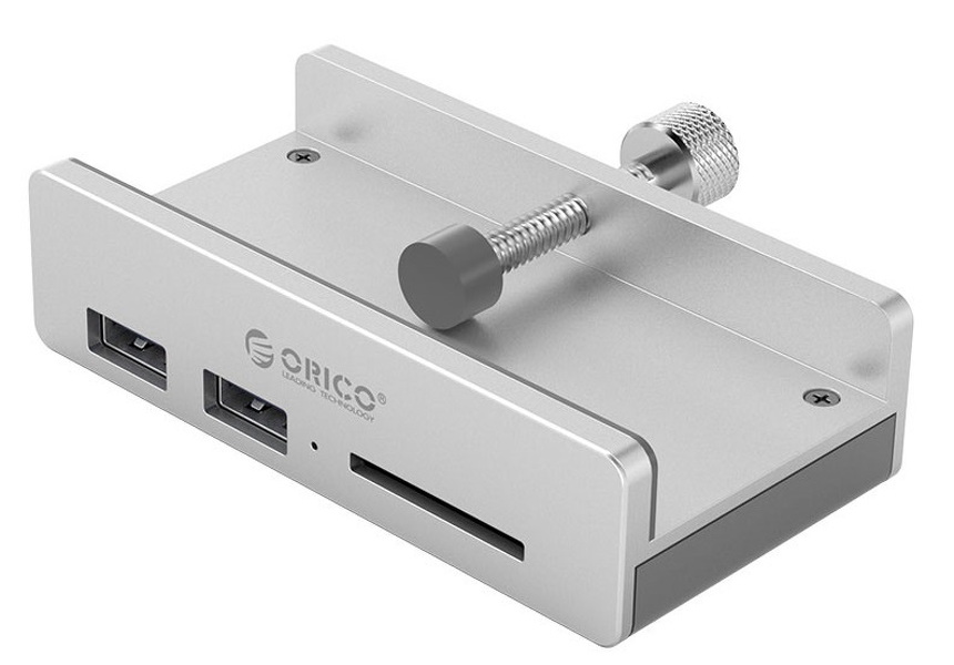 Zdjęcie produktu: Hub 2x USB 3.1 ORICO + czytnik kart SD biurkowy (MH2AC-U3-SV-BP)