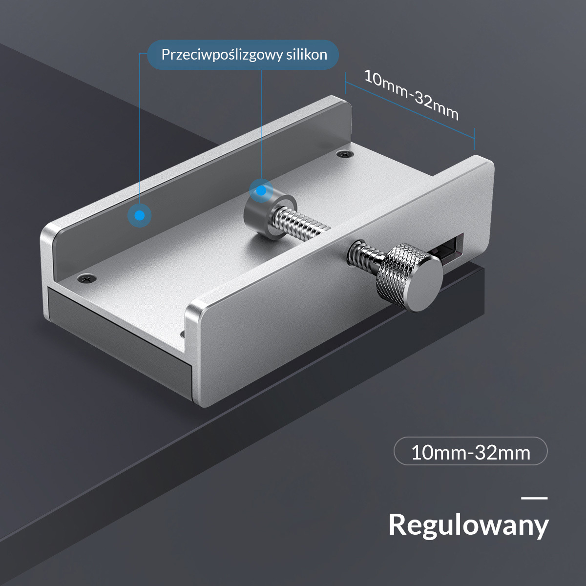Hub 2x USB 3.1 ORICO + czytnik kart SD biurkowy (MH2AC-U3-SV-BP)