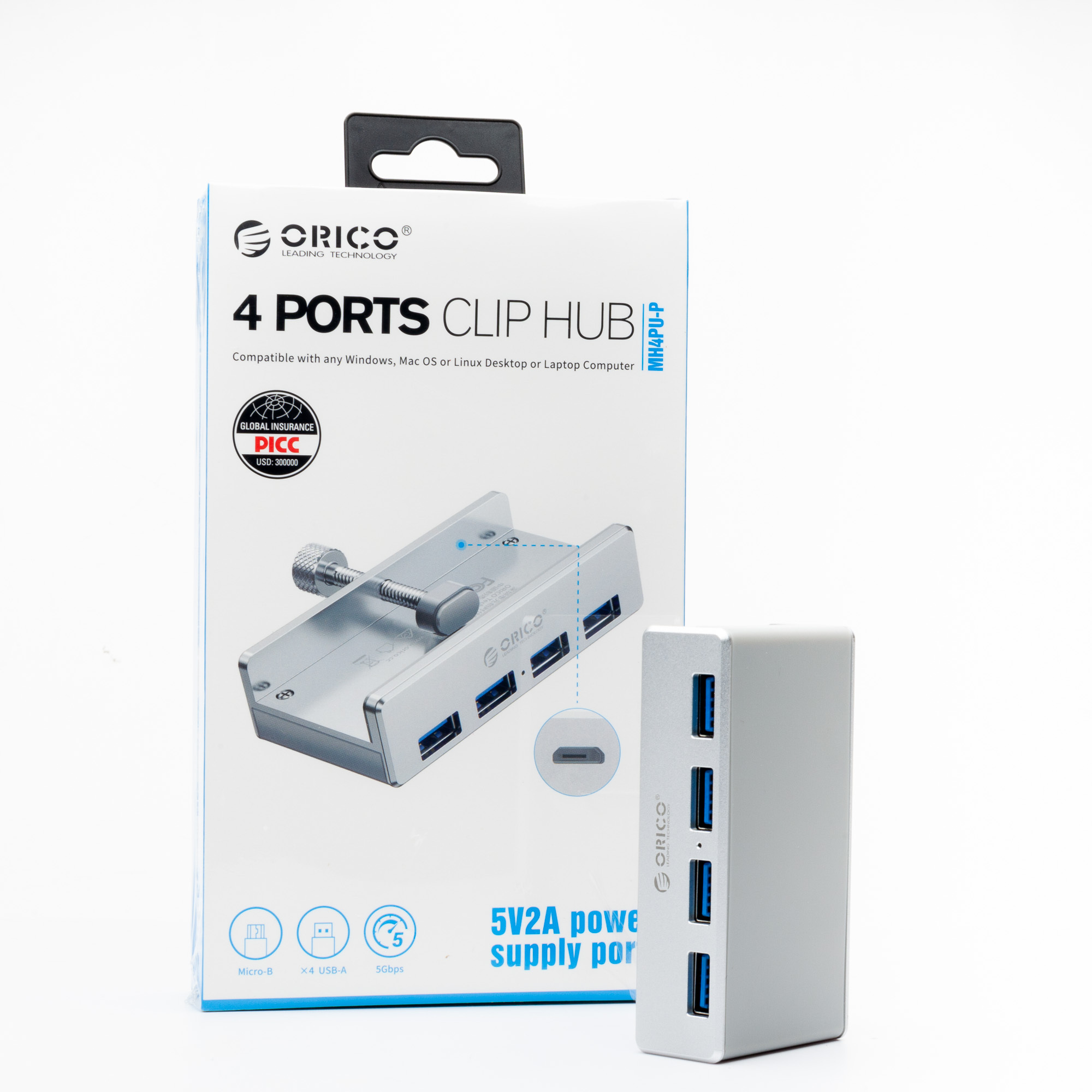 ORICO Hub 4x USB 3.0 aktywny MH4PU-P-SV-BP