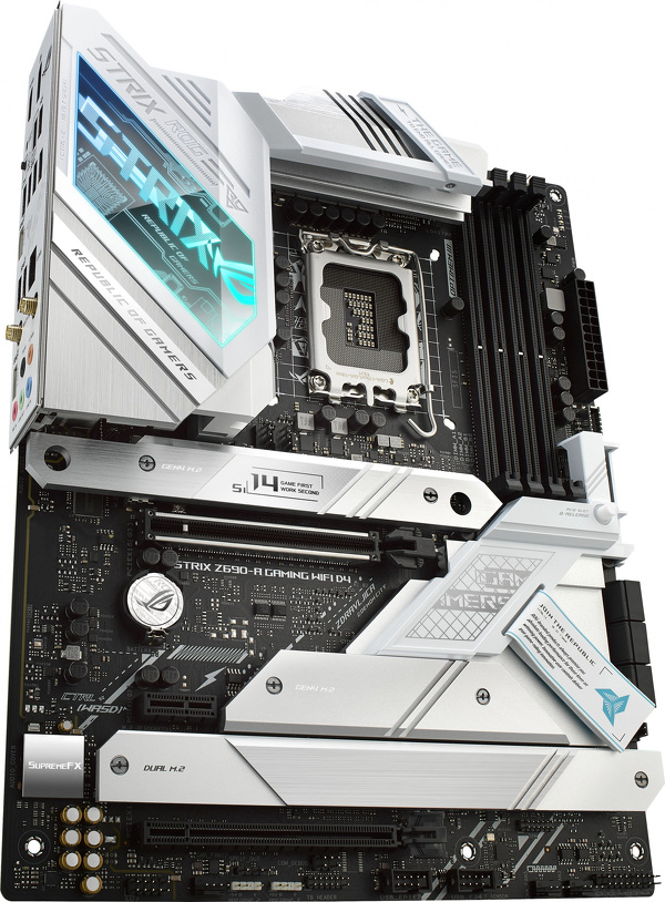 Zdjęcie produktu: Płyta główna ASUS ROG STRIX Z690-A GAMING WIFI D4 DDR4 LGA1700 Zdjęcie produktu: Płyta główna ASUS ROG STRIX Z690-A GAMING WIFI D4 DDR4 LGA1700