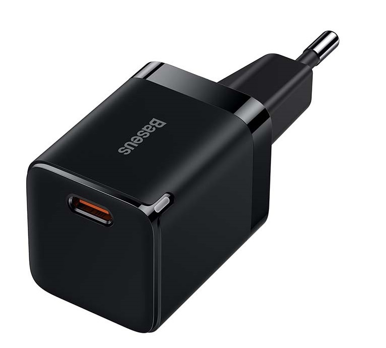 Ładowarka sieciowa Baseus GaN3 TYP-C 30W - czarna (CCGN010101) Ładowarka sieciowa Baseus GaN3 TYP-C 30W - czarna (CCGN010101)