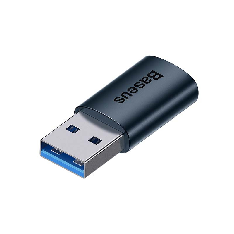 Adapter Baseus Ingenuity OTG USB-A 3.1 do USB Typ-C, 10 Gbps - niebieski (ZJJQ000103)